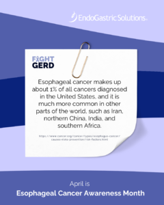 Esophageal cancer makes up about 1% of all cancers diagnosed in the United States, and it is much more common in other parts of the world, such as Iran, northern China, India, and southern Africa.